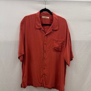 Tommy Bahama Men's Red Casual Button-Down Shirt